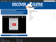 Tablet Screenshot of discoverguitaronline.com